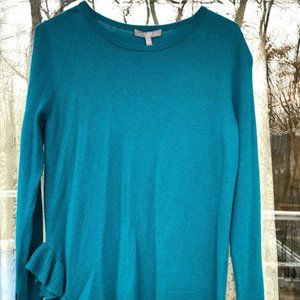 Cashmere Sweater Women's L Nieman Marcus Teal NWT